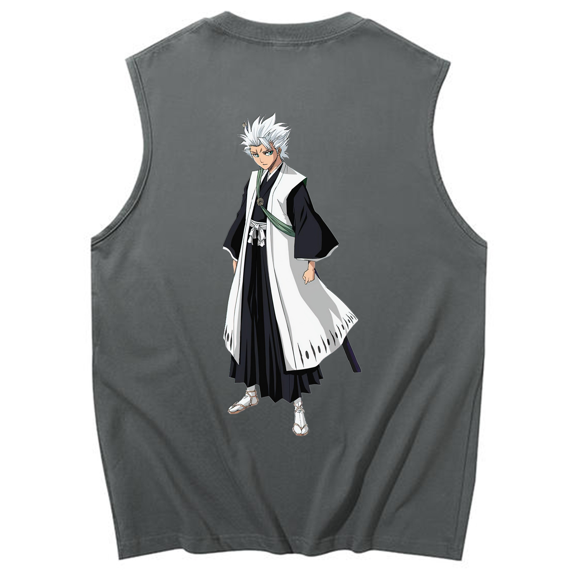 （画像用） ブリーチ 日番谷冬獅郎（ひつがや とうしろう） BLEACH Hitsugaya Toushirou コットン100％タンクトップ（背面プリント）